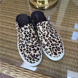 Sole Society Leopard Print Slip-On Shoes